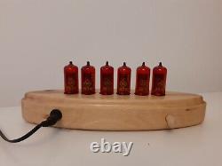 Nixie Clock with 6 German Z570M tubes wooden case by Monjibox