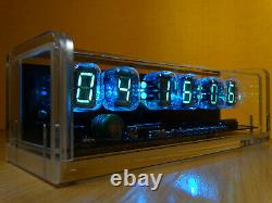 Nixie Clock with 6 IV22 VFD tubes, remote control, acrylic case, RGB LED, alarm