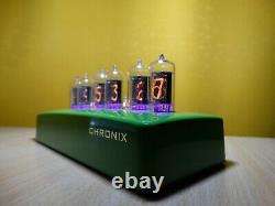 Nixie Clock with 6 Z573M tubes RGB backlight green composite case Z570M Z574M