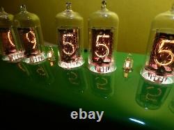 Nixie Clock with 6 Z573M tubes RGB backlight green composite case Z570M Z574M