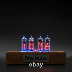 Nixie Tube Clock 4x IN-14 Replaceable Tubes, Motion Sensor, Visual Effects