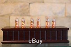 Nixie Tube Clock 6 x IN-14 Vintage Retro Table Clock Wooden Nice Gift