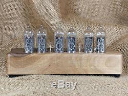 Nixie Tube Clock 6x IN-14 Vintage Retro Wooden Table Clock Assembled Gift Man