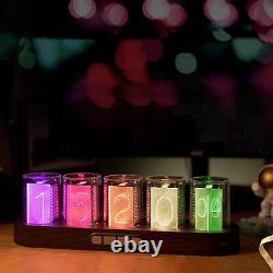 Nixie Tube Clock Creative Glow Tubes Analog Clock for Bookshelf Bedroom