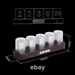 Nixie Tube Clock Creative Glow Tubes Analog Clock for Bookshelf Bedroom