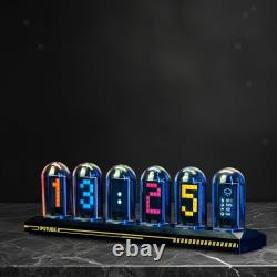 Nixie Tube Clock Desk Digital Clock Birthday Dorm Family RGB Glow Tube Clock