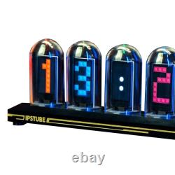 Nixie Tube Clock Desk Digital Clock Housewarming Kids RGB Glow Tube Clock