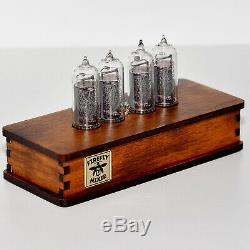Nixie Tube Clock IN-14 Nixie Clock Assembled Tested Wooden Case Vintage Clock