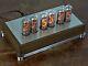 Nixie Tube Clock In-14 Wood And Stainless Steel Case Vintage Desk Clock