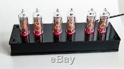 Nixie Tube Clock IN-14 with RGB back lighting unique vintage steampunk