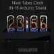 Nixie Tube Clock In-18 Arduino Shield In Stylish Black Acrylic Case 12/24h Temp