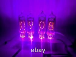 Nixie Tube Clock Kit with Tubes IN-14 IN14 Vintage Soviet Cold Cathode Clocks