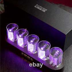 Nixie Tube Clock RGB Desk Clock Desktop Decoration for Bookshelf Game Lover