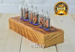 Nixie Tube Clock Russian 6 NOS IN-14 Replaceable Tubes Alarm Remote Assembled