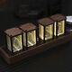 Nixie Tube Clock Walnut Digital Clock, Support Wi-fi Time Sync, Large, Brown