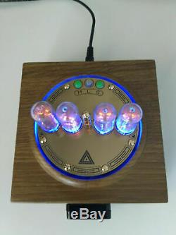 Nixie Tube Clock on IN-8 IN 8 IN8 RGB LED illumination case oak