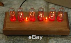 Nixie Tube Clock on gas indicators produced in the USSR in-14 6x of lamps