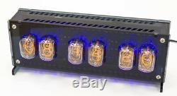 Nixie Tube Clock with 6x IN-12 unique vintage steampunk LED backlight Handmade