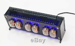 Nixie Tube Clock with 6x IN-12 unique vintage steampunk LED backlight Handmade