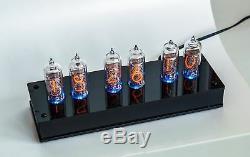 Nixie Tube Clock with 6x IN-14 with RGB Led backlight vintage steampunk watch