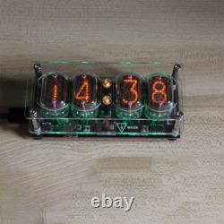 Nixie Tube Clock with IN12 Model and Colorful Light Background Display