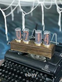 Nixie Tube Clock with New and Easy Replaceable IN-18 Nixie Tubes, Ideal Gift
