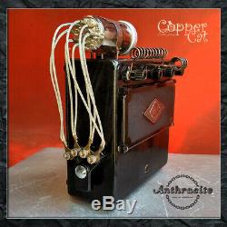 Nixie Tubes Alarm Clock 6 IN-12 Anthracite from Copper Cat Art Group Steampunk