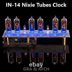 Nixie Tubes Clock IN-14 Musical Arduino 12/24H Slot Machine No Columns GRA&AFCH