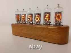 Nixie clock Z570M German tubes wooden case Jewel Series by Monjibox