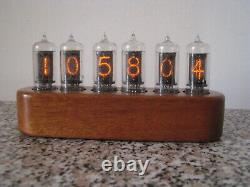 Nixie clock ZM1080 Mullard tubes wooden case Jewel Series Monjibox