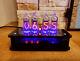 Nixie Clock With In-14 Tubes & Neon Dot Black Translucid Case & Blue Backlight