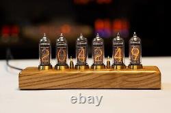 Nixie lamp clock IN14 made in the USSR with 6 lamps