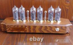 Nixie tube Clock on IN-14 in ash-tree case from RetroNix