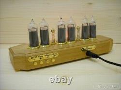 Nixie tube Clock with IN-14 in oak-tree case from RetroNix