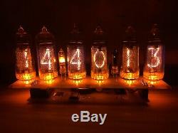 Nixie tube clock IN-14 (6 tube) Amber US power adapter included with calendar