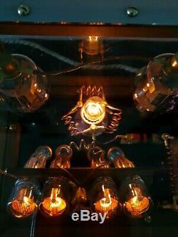 Nixie tube clock Tesla-apunk lighting design