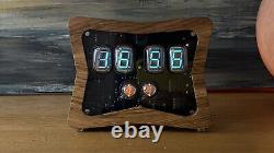 Nixie tube clock boasts both VFD and NIXIE tubes IV-22 plus IN-2 remote type C