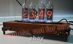 Nixie tube clock kit 2.3 IN-14 Tubes and multicolor RGB backlight in wood box
