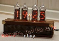 Nixie tube clock kit 2.3 with IN-14 Tubes with DIY alder wood case cardboad box