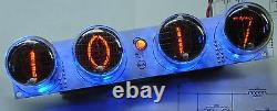 Nixie tube clock kit 2.3 with IN-4 Tubes RGB backlight in wood box