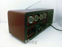 Nixie tube clock radio with dekatron, Bluetooth, AUX, FM