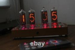 Nixie tube clock with 4x IN-8-2 tubes wooden case new clear Remote Temperature