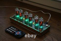 Nixie tube clock with 6pcs RFT Z570M tubes wooden clear FINE 5 NOT UPSIDE DOWN 2