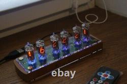 Nixie tube clock with 6pcs RFT Z570M tubes wooden new FINE 5 NOT UPSIDE DOWN 2