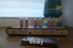Nixie tube clock with IN-16 miniature tubes (fine 5) maple Remote Night modes