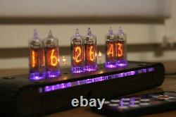 Nixie tube clock with IN-16 miniature tubes (fine 5) rosewood Remote Night modes
