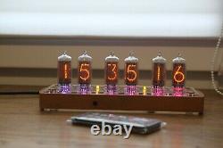 Nixie tube clock with IN-8-2 (fine 5) Desk wooden clear Remote Auto Temperature