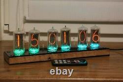 Nixie tube clock with big RFT Z566m tubes Cases Remote Auto Temperature