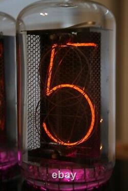 Nixie tube clock with biggest RFT tubes Z568M very big and nice look tubes