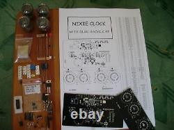 Nixie tubes clock DIY KIT with IN-4 Tube LED Blue Backlight Black PCB